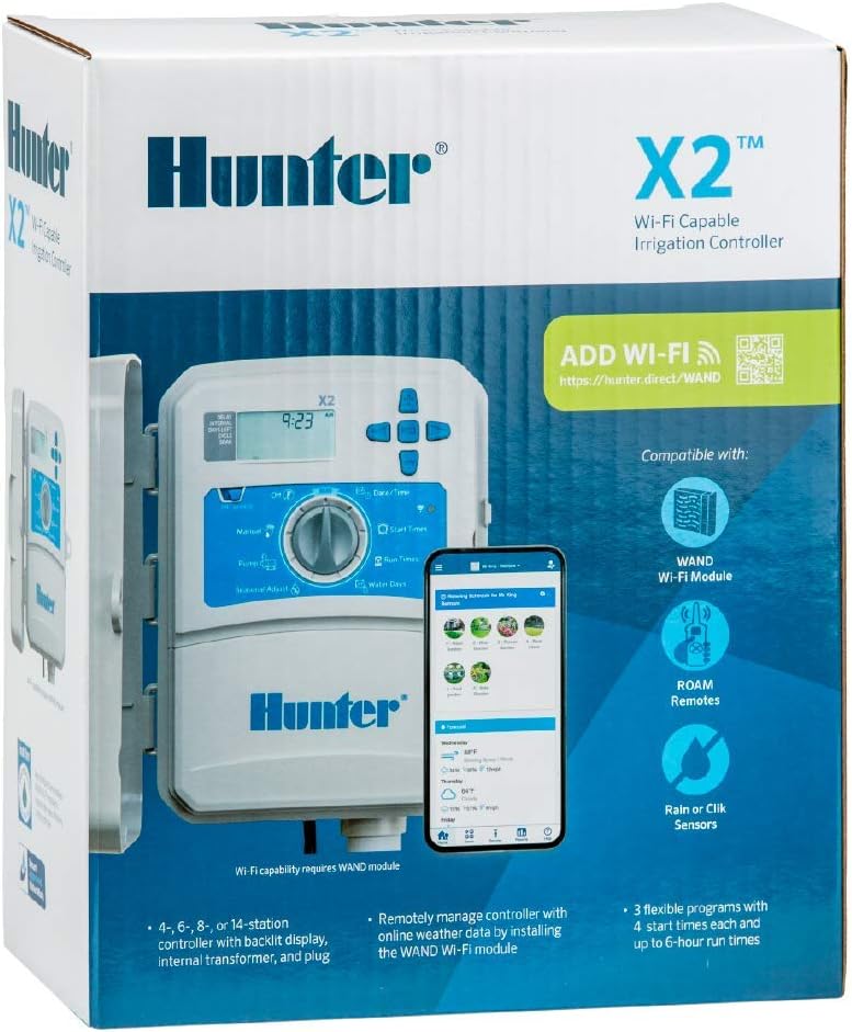 HUNTER Industries Hydrawise X2 6-Station Outdoor Irrigation Controller, white - Image 4